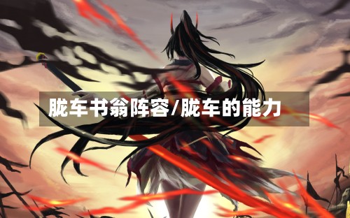 胧车书翁阵容/胧车的能力