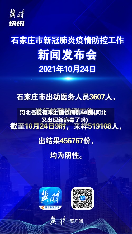 河北省现有本土确诊病例50例(河北又出现新病毒了吗)