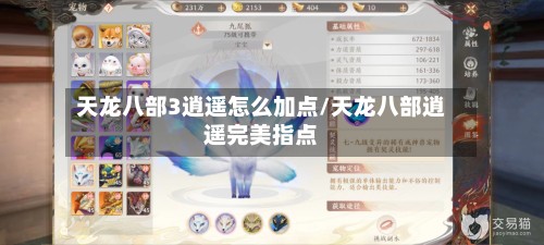 天龙八部3逍遥怎么加点/天龙八部逍遥完美指点-第2张图片