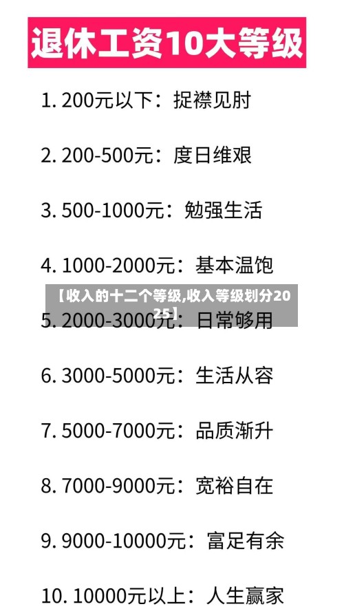 【收入的十二个等级,收入等级划分2025】-第2张图片