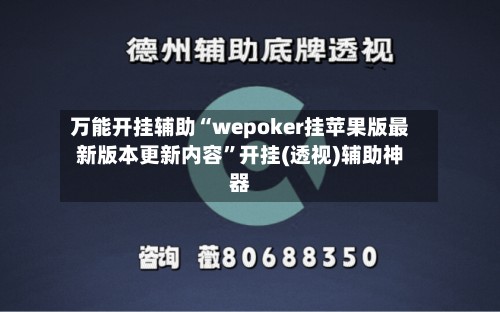 万能开挂辅助“wepoker挂苹果版最新版本更新内容”开挂(透视)辅助神器-第3张图片