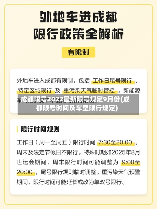 成都限号2022最新限号规定9月份(成都限号时间及车型限行规定)-第2张图片