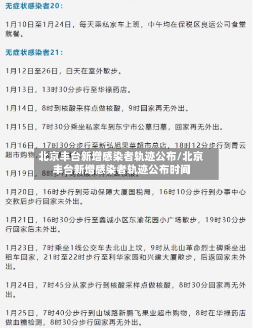 北京丰台新增感染者轨迹公布/北京丰台新增感染者轨迹公布时间-第3张图片