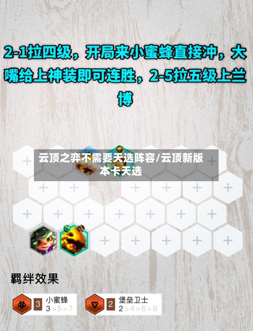 云顶之弈不需要天选阵容/云顶新版本卡天选-第2张图片