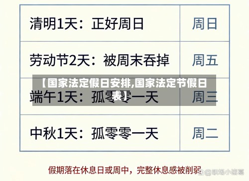 【国家法定假日安排,国家法定节假日表】