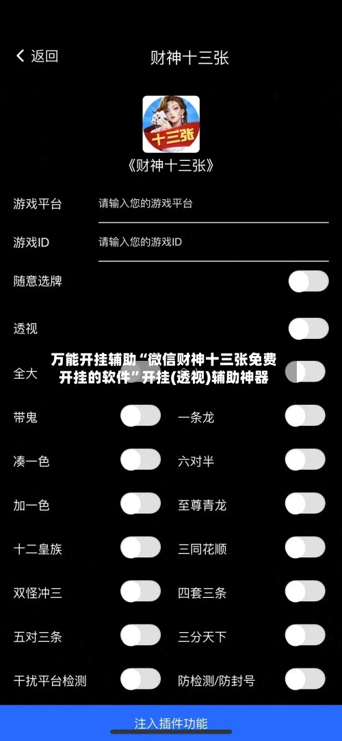 万能开挂辅助“微信财神十三张免费开挂的软件”开挂(透视)辅助神器-第2张图片