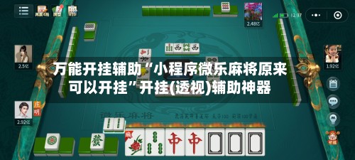 万能开挂辅助“小程序微乐麻将原来可以开挂”开挂(透视)辅助神器-第1张图片